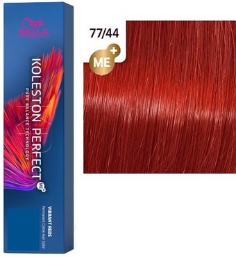 Крем-краска Wella Professionals Koleston Perfect ME+ 77/44 вулканический красный