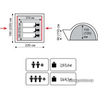 Треккинговая палатка Tramp Lite Wonder 2
