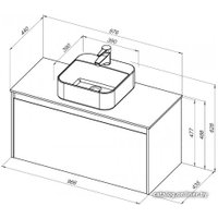  Aquanet Тумба под умывальник Nova Lite 100 00242580 (белый)