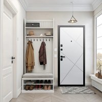 Металлическая дверь Guard 86x205x7 левая (серебристый/белый матовый)