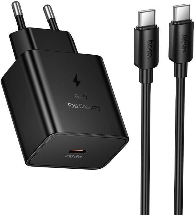 Сетевое зарядное Hoco N77 USB Type-C (черный)