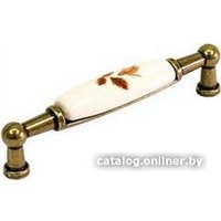 Ручка мебельная AKS UP21 листик (античная бронза)