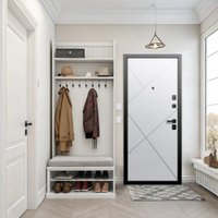 Металлическая дверь Guard 7см серебро/белый матовый (96x205, правая) в Гродно