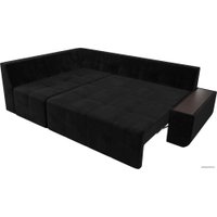 Угловой диван Mebelico Амадэус 109688 (левый, велюр, черный)
