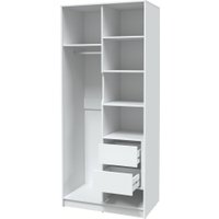 Шкаф-купе Интерлиния Концепт КТ-Ш2з (бетон портленд/белый платинум)