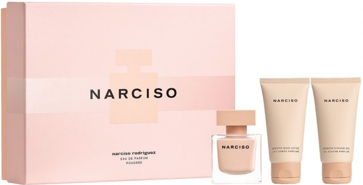 

Парфюмерный набор Narciso Rodriguez Poudree Woman Парфюмерная вода + Молочко для тела+Гель для душа (50 мл + 50 мл + 50 мл)