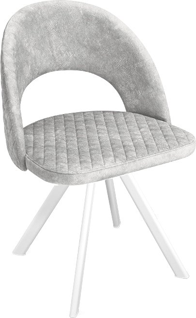 

Стул Трия Гэтсби К2 (белый матовый/микровелюр Wellmart Silver)