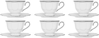 Набор чашек Lenardi Magnolia Silver 205-589 (12пр)