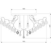 Припотолочная люстра Евросвет Crystal 10081/12 (золото/прозрачный хрусталь)