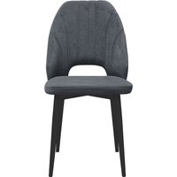 Стул Трия Капри конус Т2 исп.2 (черный муар/велюр темно-серый)