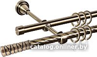 

Карниз для штор АС ФОРОС Grace D16K/16Г + наконечники Торино (1.8м, антик)