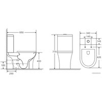 Унитаз напольный Azario AZ-2311 (с сиденьем)