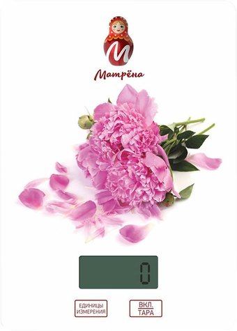 Кухонные весы Матрена MA-037 (пионы)