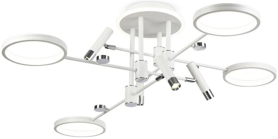 

Люстра средней высоты Ambrella light Comfort FL51648/4+4 WH/CH (белый/хром)