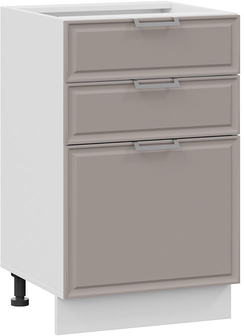 

Шкаф напольный Трия Белладжио 1Н5Я3 (белый/софт капучино)