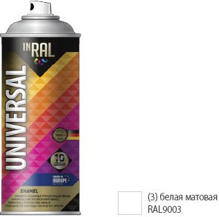 

Краска Inral 26-7-6-003 400 мл (белый матовый)