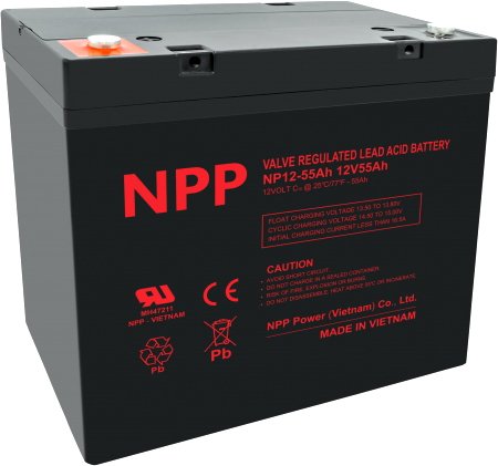 

Аккумулятор для ИБП NPP NP12-55Ah 12V155Ah