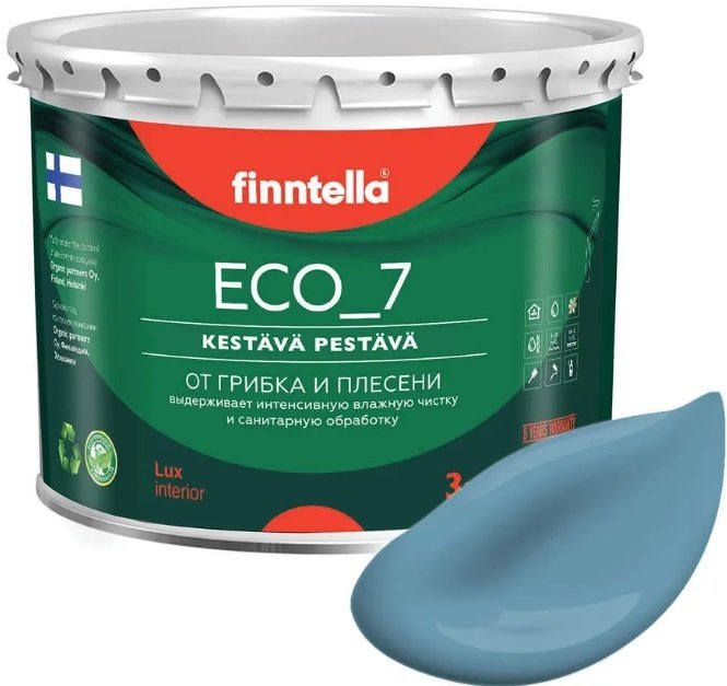 

Краска Finntella Eco 7 Meri Aihio F-09-2-3-FL015 2.7 л (голубой)