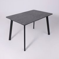 Кухонный стол Lepremo AV 1209/1 МДФ раздвижной 1200-1600x800 (мрамор Пьетра графитовый/черный)