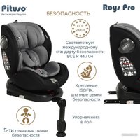 Детское автокресло Pituso Roys Pro (черный/серый вкладыш)