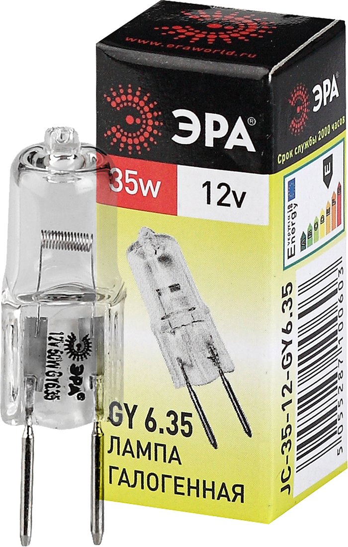 

Галогенная лампа ЭРА GY6.35-JC-35W-12V C0027371