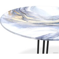 Журнальный столик Sheffilton SHT-CT55/H43 (млечный путь/черный муар)