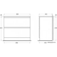  BelBagno Тумба под умывальник Albano-900-2C-PIA-PS (cосна scania)