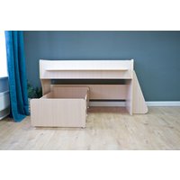 Двухъярусная кровать Красная звезда Р444 Капризун 7 160/180x80 (дуб млечный)