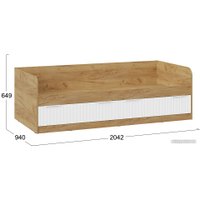 Кровать-тахта Трия Хилтон комбинированная 90x200 (дуб крафт золотой/белый матовый)
