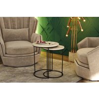 Журнальный столик Sheffilton SHT-CT7 (дуб беленый/черный муар)