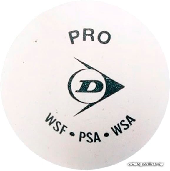 Набор мячей для сквоша DUNLOP White Pro (1 желтая точка, 12 шт)