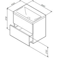  AM.PM Тумба под умывальник Gem M90-FHX0602-WC0602WG