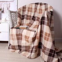 Плед Casa Conforte London 130x170 6154664 (коричневый)