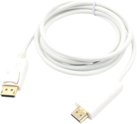 

Кабель USBTOP DisplayPort - HDMI FullHD 1080p (1.8 м, белый)