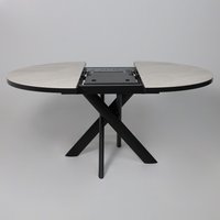 Кухонный стол Мамадома Ronaldo-120 раздвижной 120-160 (onyx premium cer/черный)