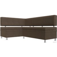 Угловой диван Лига диванов Стайл левый 114531L (рогожка коричневый)