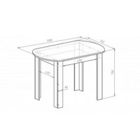 Кухонный стол Мебель-класс Леон-2 (дуб монте-карло)