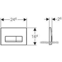 Панель смыва Geberit Delta 51 115.105.46.1 (матовый хром)