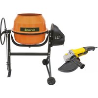 Бетономешалка Garvill БСЭ-140 + Угловая шлифовальная машина AG230-2200