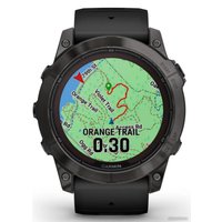 Умные часы Garmin Fenix 7X Pro Sapphire Solar (карбоново-серый титан/черный)