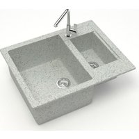Кухонная мойка MARRBAXX Карельский камень модель 19/Q10 (светло-серый)