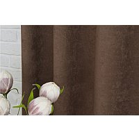 Комплект штор Delfa СШД-050 Flowers Shinil/106 (160x250, шоколад)