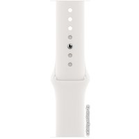 Умные часы Apple Watch Series 6 LTE 44 мм (сталь серебристый/белый спортивный)