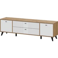 Тумба SV-Мебель МС Милан К (дуб золотой/белый матовый)