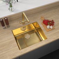 Кухонная мойка ZorG ZRN 4555 Premium PVD Gold