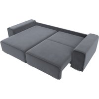 Угловой диван Лига диванов Лига-029 левый 121928L (велюр серый)