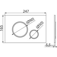 Панель смыва Alcaplast M771 (хром матовый/хром глянцевый)
