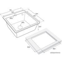 Кухонная мойка Paulmark Kante 50 PM105152-GR