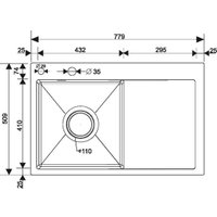 Кухонная мойка РМС MRK-7851G L (с дозатором)