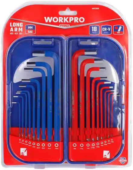 

Набор ключей Workpro WP222038 (18 предметов)